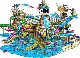 An artist’s rendering of the Cartoon Network Amazone water park, now under development in Thailand. (Photo courtesy Cartoon Network)